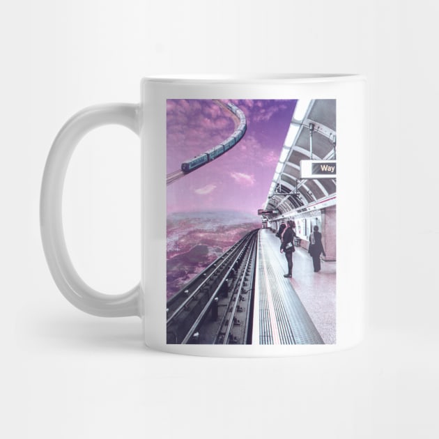 Sky Train - Space Aesthetic, Retro Futurism, Sci Fi by jessgaspar